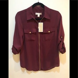 Michael Kors Lock Zip Top